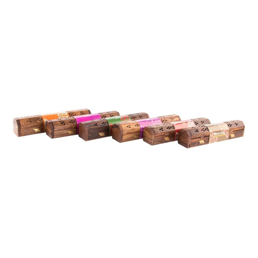 Holder DKD Home Decor Incense Wood Bamboo Mandala Natural 26 x 8 x 8 cm (6 Pieces)