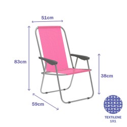 Gepolsterte Campingstuhl Marbueno 59 x 83 x 51 cm