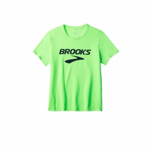Herren Kurzarm-T-Shirt Brooks Distance Sleeve 3.0 grün