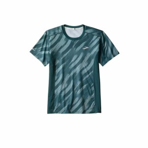 Herren Kurzarm-T-Shirt Brooks Atmosphere Sleeve 3.0 grün