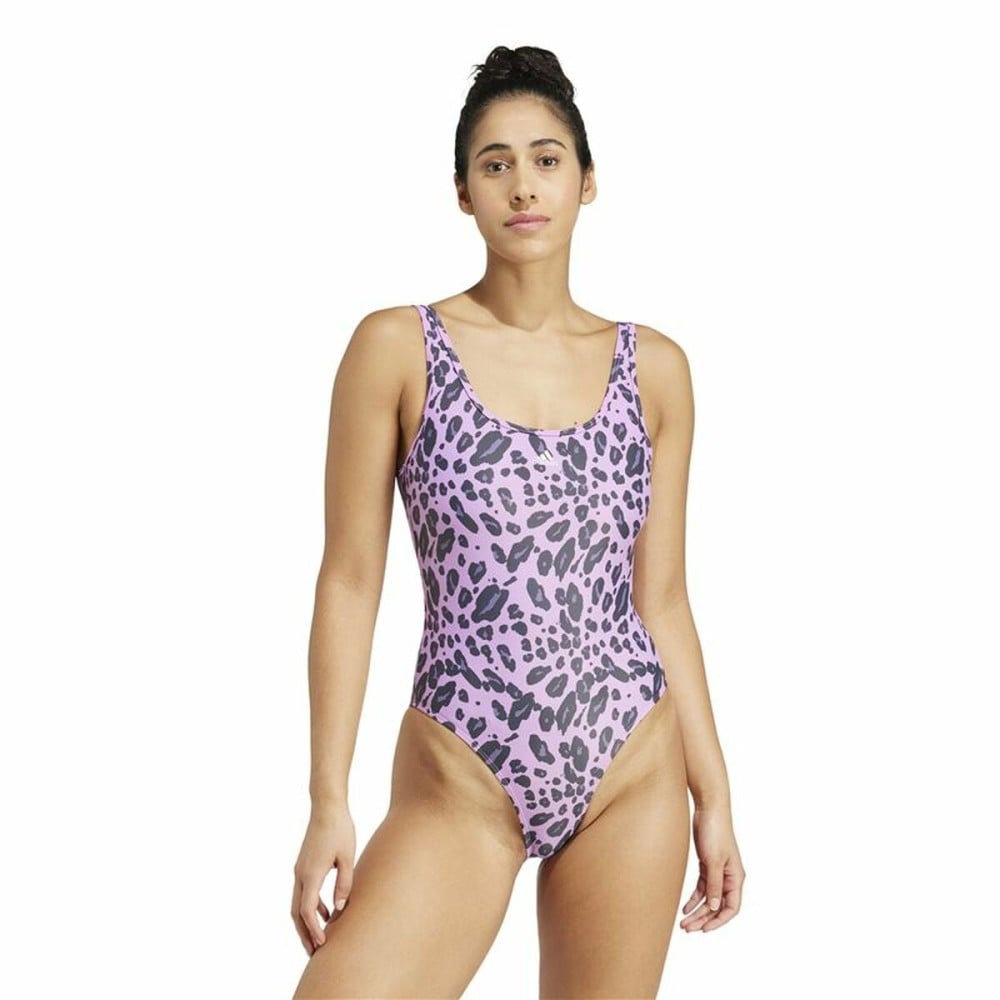 Women’s Bathing Costume Adidas Essentials Animal Print Pink