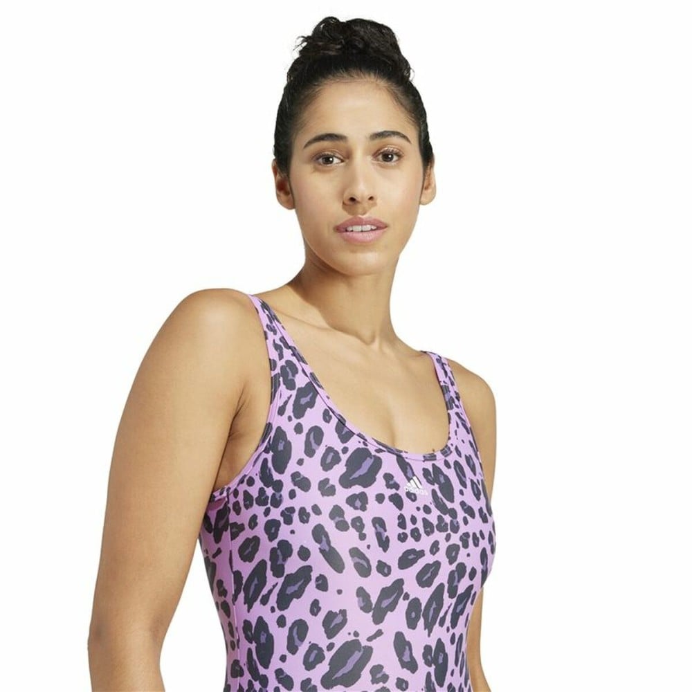 Women’s Bathing Costume Adidas Essentials Animal Print Pink