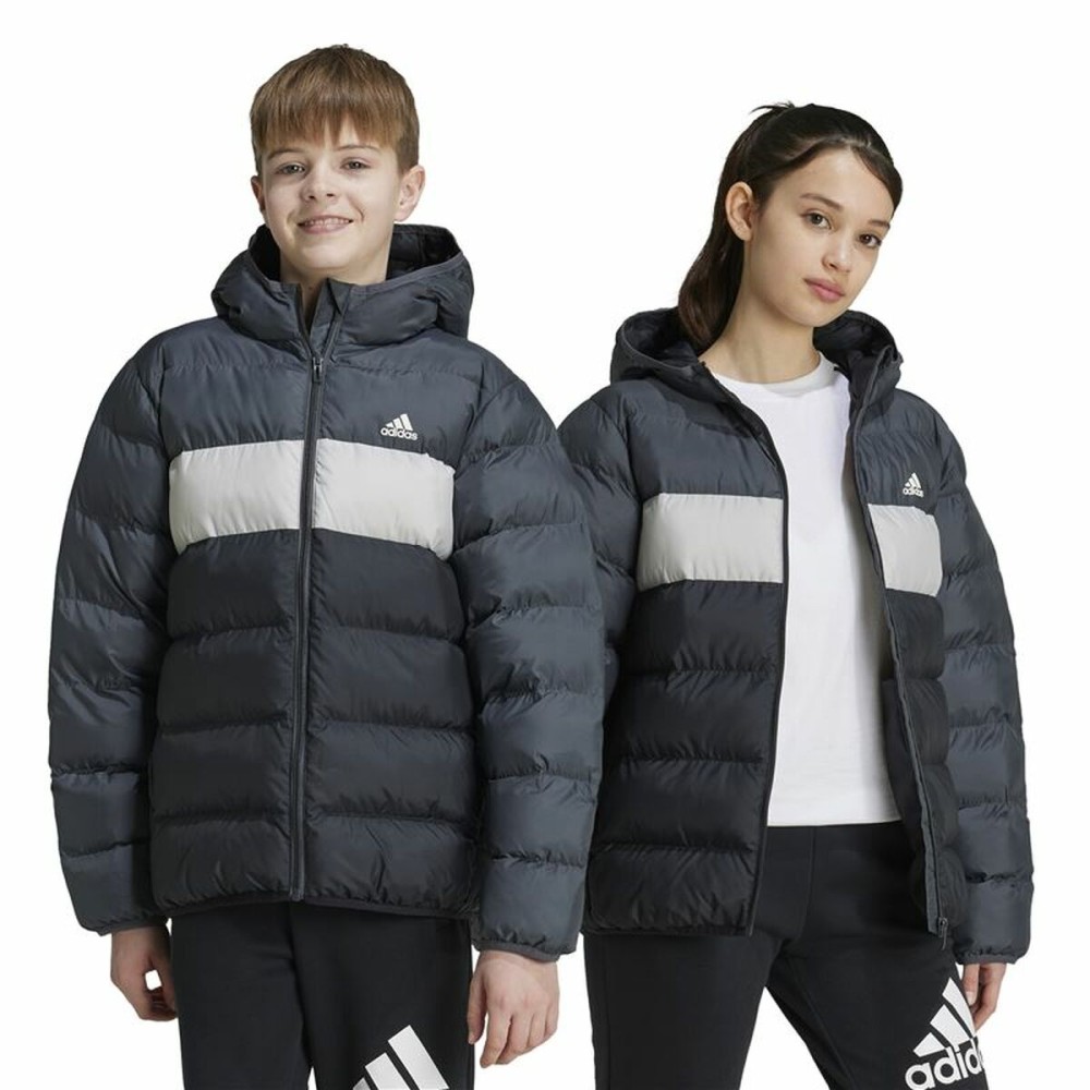 Veste de Sport pour Enfants Adidas Cazadora Synthetic Down Infantil Noir Gris