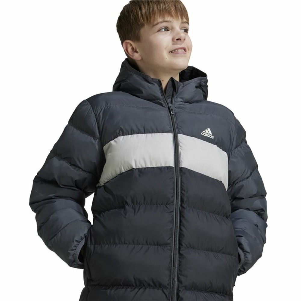 Veste de Sport pour Enfants Adidas Cazadora Synthetic Down Infantil Noir Gris