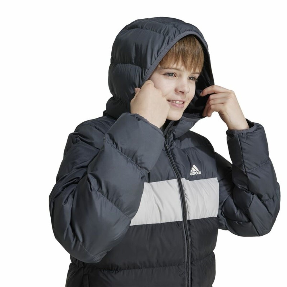 Veste de Sport pour Enfants Adidas Cazadora Synthetic Down Infantil Noir Gris