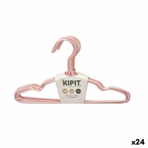Set of Clothes Hangers Metal Silicone 9,5 x 0,3 x 18 cm (24 Units)