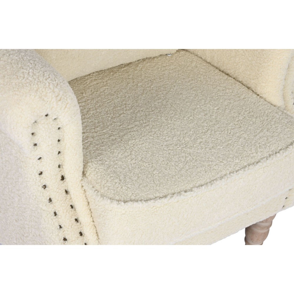 Fauteuil Home ESPRIT Blanc Naturel Bois d'hévéa 73 X 65 X 87 cm