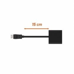 DisplayPort-zu-VGA-Adapter PcCom Essential Schwarz 15 cm