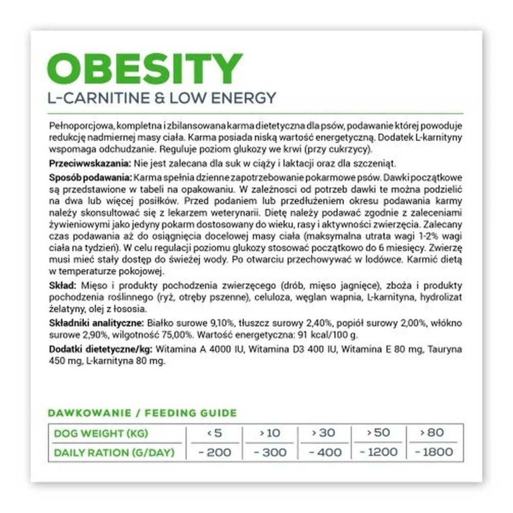 Nassfutter VETEXPERT Veterinary Diet Obesity Dog 400 g