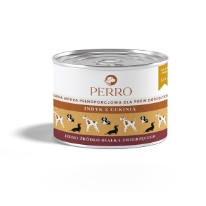 Nassfutter PERRO Turkey with zucchini Truthahn 410 g
