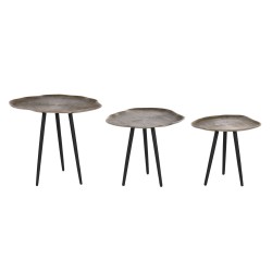 Jeu de 3 tables Home ESPRIT Aluminium