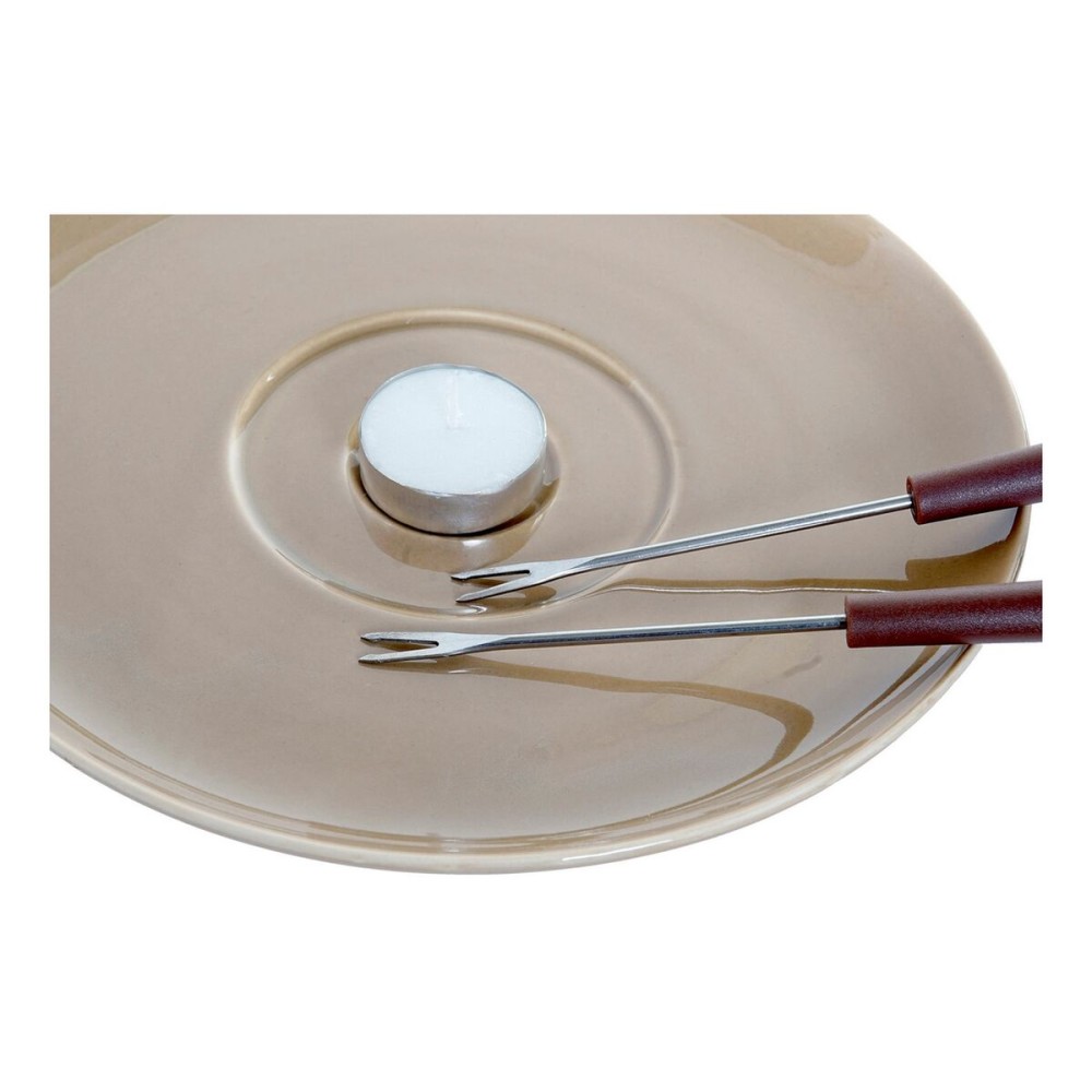 Fondue au Chocolat DKD Home Decor Acier inoxydable Porcelaine