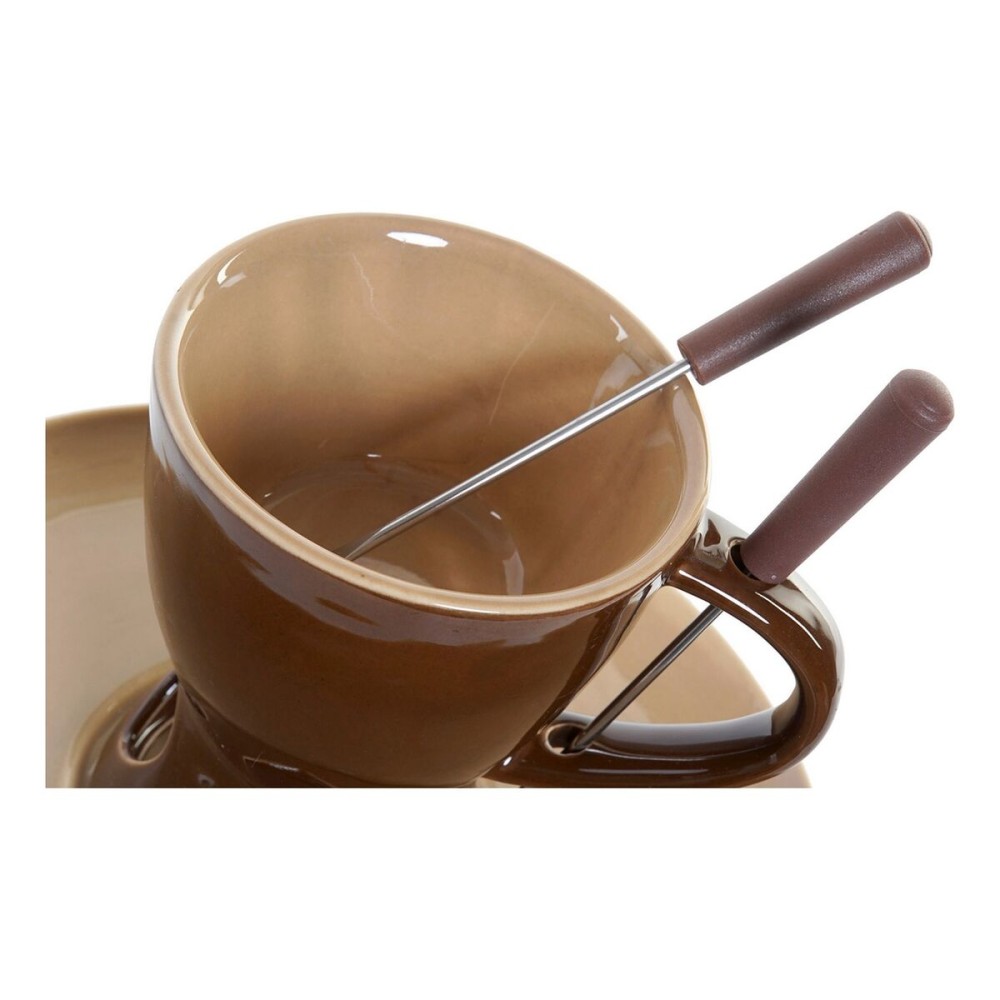 Chocolate Fondue DKD Home Decor Stainless steel Porcelain