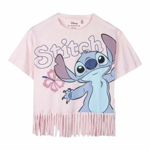 Kurzarm-T-Shirt für Kinder Stitch Blau Rosa