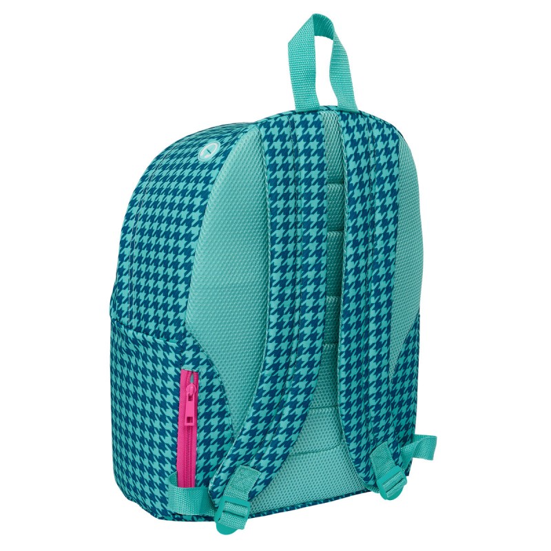 Laptop Backpack Nait Nait Pata de gallo verde Green 31 x 41 x 16 cm