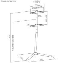 Support TV au sol MacLean MC-494 70" 40 kg