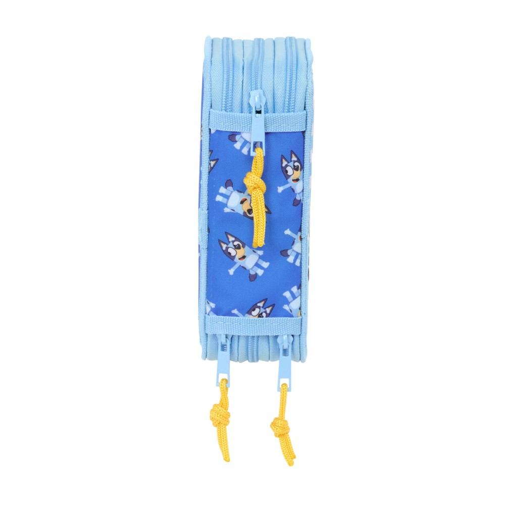 Triple Pencil Case Bluey Let's play Blue 12,5 x 19,5 x 5,5 cm 37 Pieces