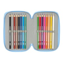 Pochette à crayons triple Bluey Let's play Bleu 12,5 x 19,5 x 5,5 cm 37 Pièces