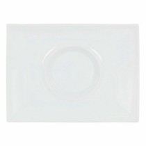 Flat Plate Inde Gourmet Porcelain White 29,5 x 22 x 3 cm (6 Units)