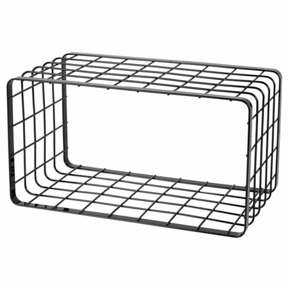 Multi-Purpose Organiser Inde Black 34 x 19 x 18 cm Grille (2 Units)