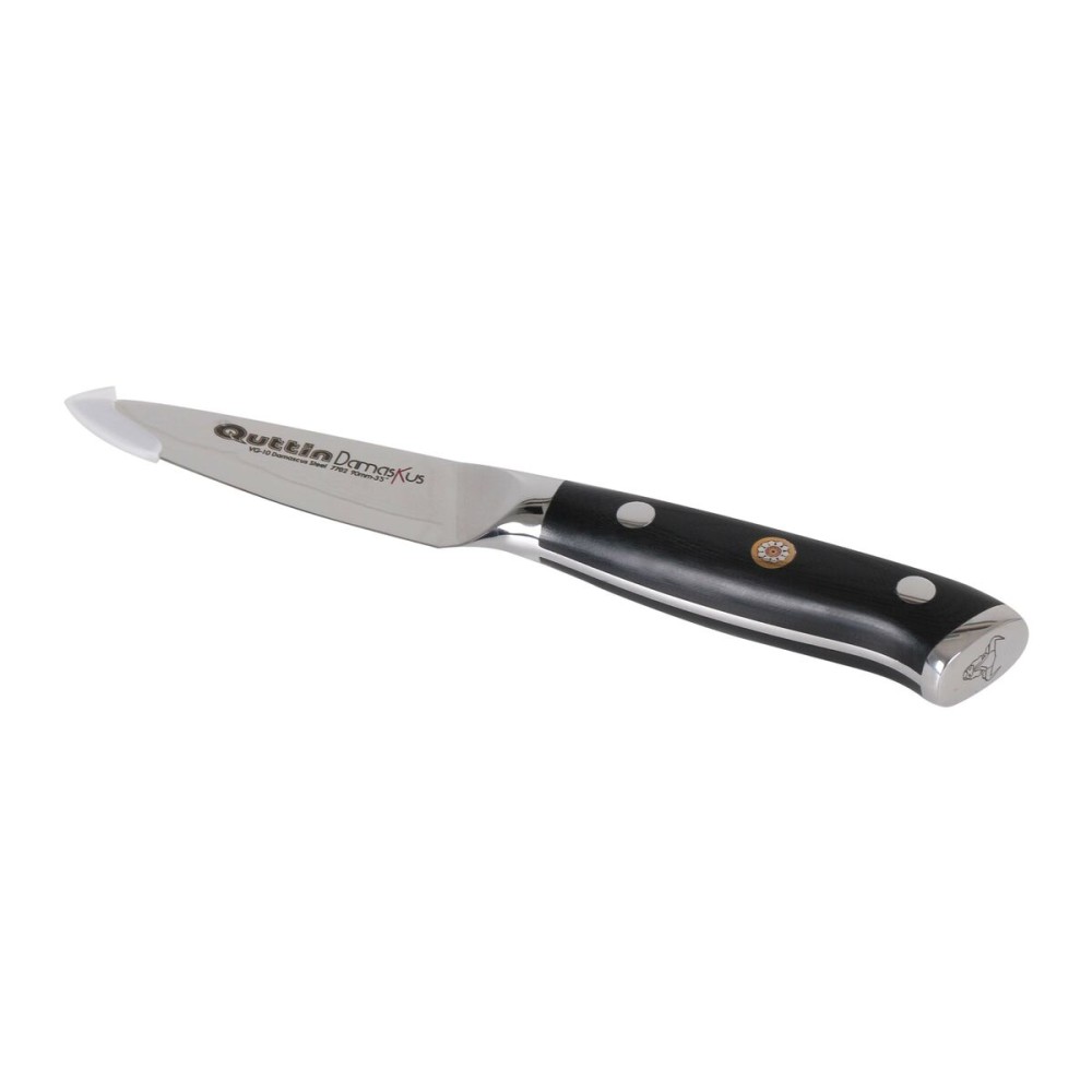Schälmesser Quttin Damaskus Schwarz Silberfarben Edelstahl 9 cm (2 Stück)