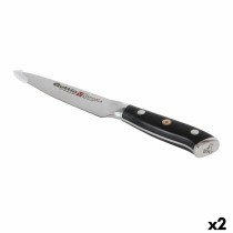 Küchenmesser Quttin Damaskus Schwarz Silberfarben 12 cm (2 Stück)
