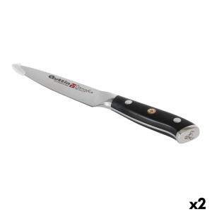 Küchenmesser Quttin Damaskus Schwarz Silberfarben 12 cm (2 Stück)