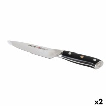 Küchenmesser Quttin DAMASKUS Schwarz Silberfarben 15 cm (2 Stück)