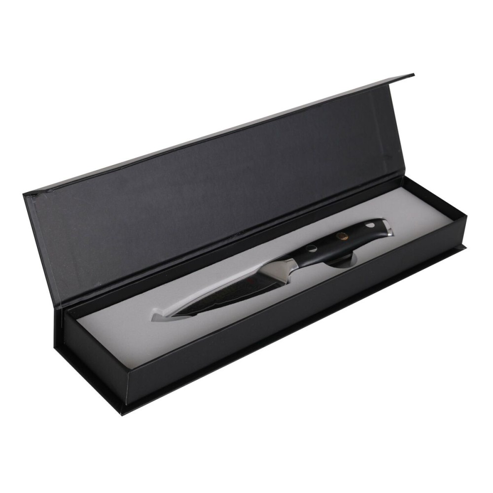 Schälmesser Quttin Damaskus Schwarz Silberfarben Edelstahl 9 cm (2 Stück)