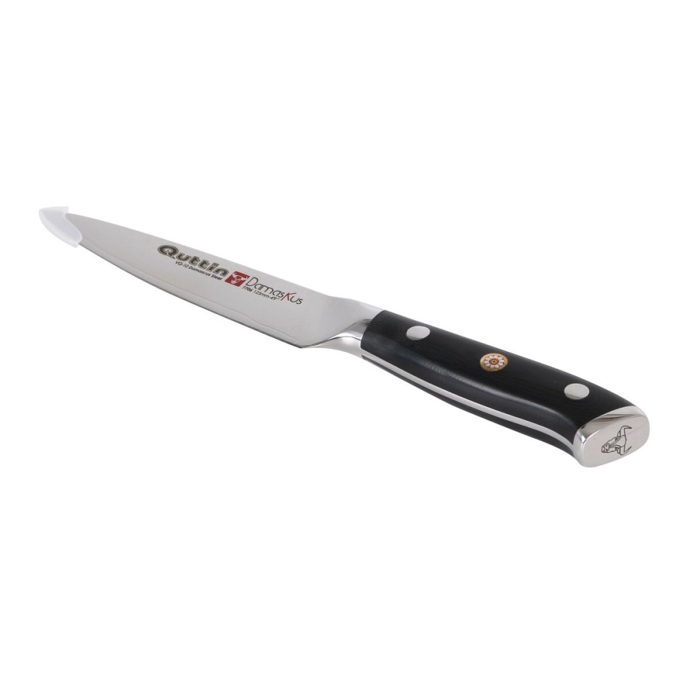 Küchenmesser Quttin Damaskus Schwarz Silberfarben 12 cm (2 Stück)