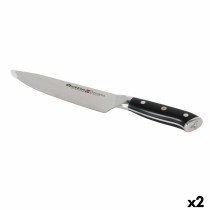 Couteau de cuisine Quttin DAMASKUS Noir Argenté 20 cm (2 Unités)