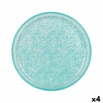Assiette plate Samaritaine Turquoise Ø 19 cm (6 Unités)
