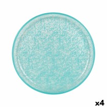 Flacher Teller Samaritaine türkis Ø 19 cm (6 Stück)