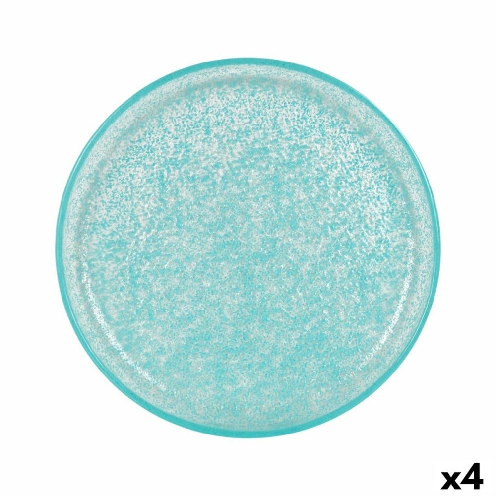 Flacher Teller Samaritaine türkis Ø 19 cm (6 Stück)
