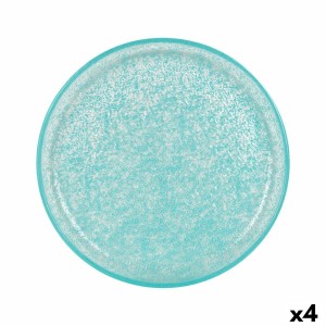 Flacher Teller Samaritaine türkis Ø 19 cm (6 Stück)