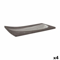 Tablett für Snacks Krakatoa rechteckig 30 x 35 cm (4 Stück)