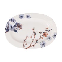 Tablett für Snacks Toscana Blomster Oval 27 x 7 x 1,5 cm (6 Stück)