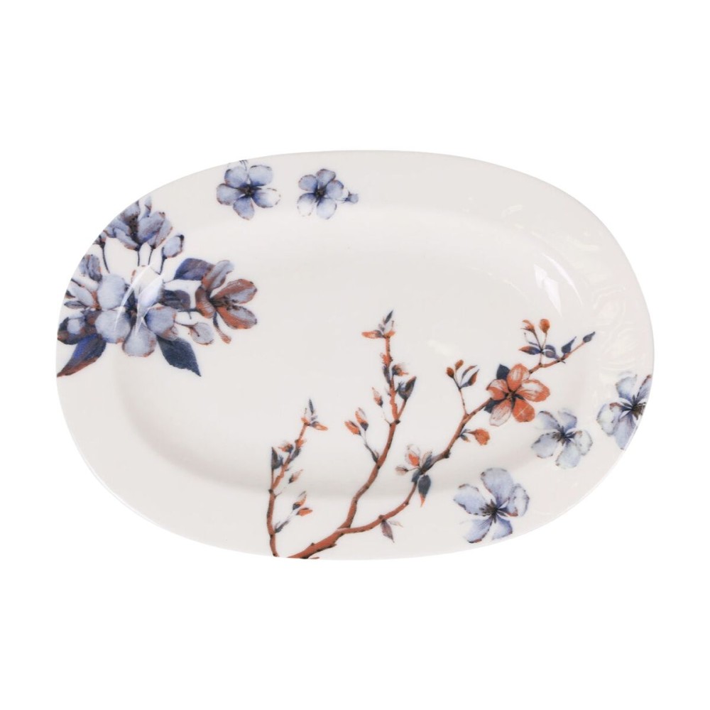 Tablett für Snacks Toscana Blomster Oval 27 x 7 x 1,5 cm (6 Stück)