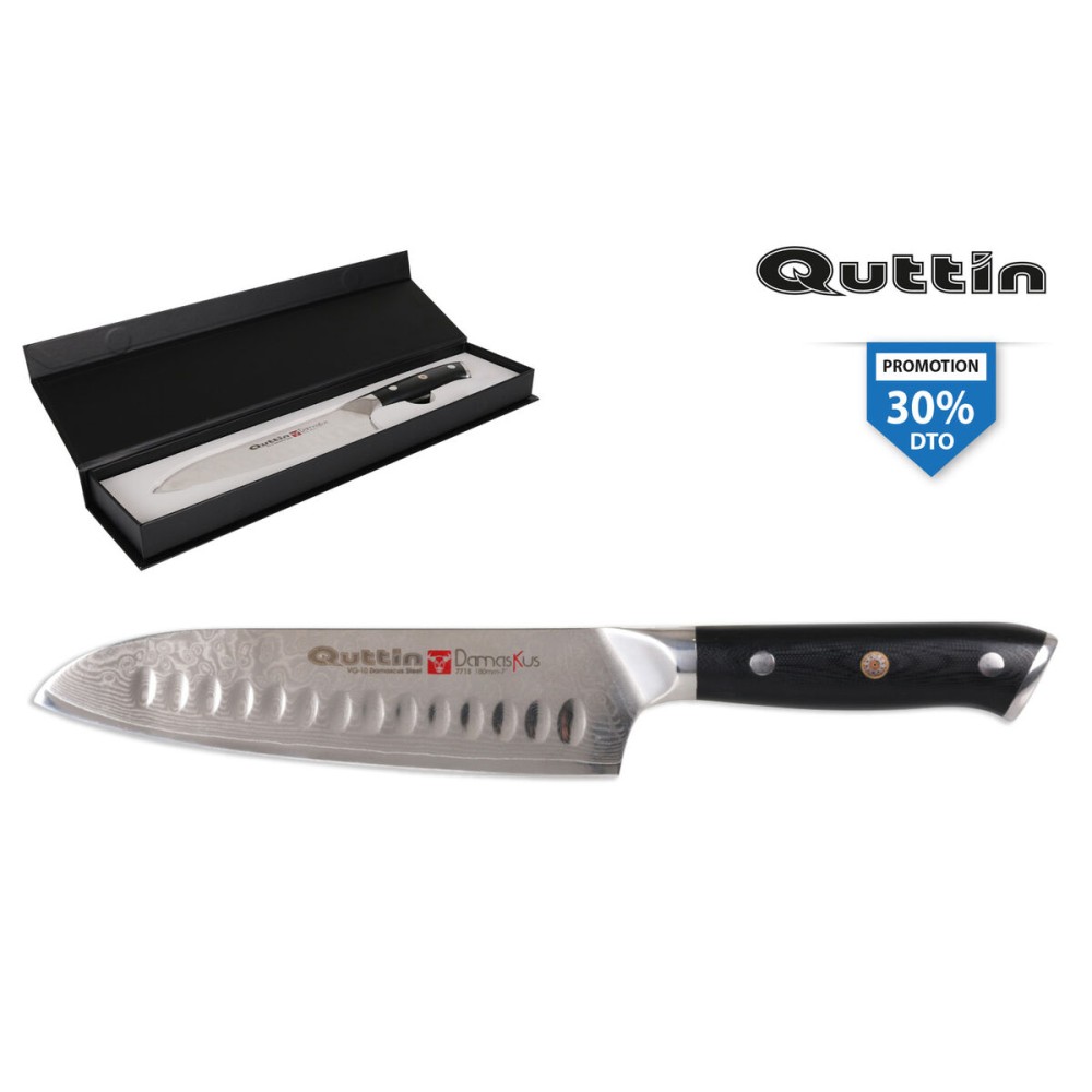 Couteau Santoku Quttin 18 cm (2 Unités)