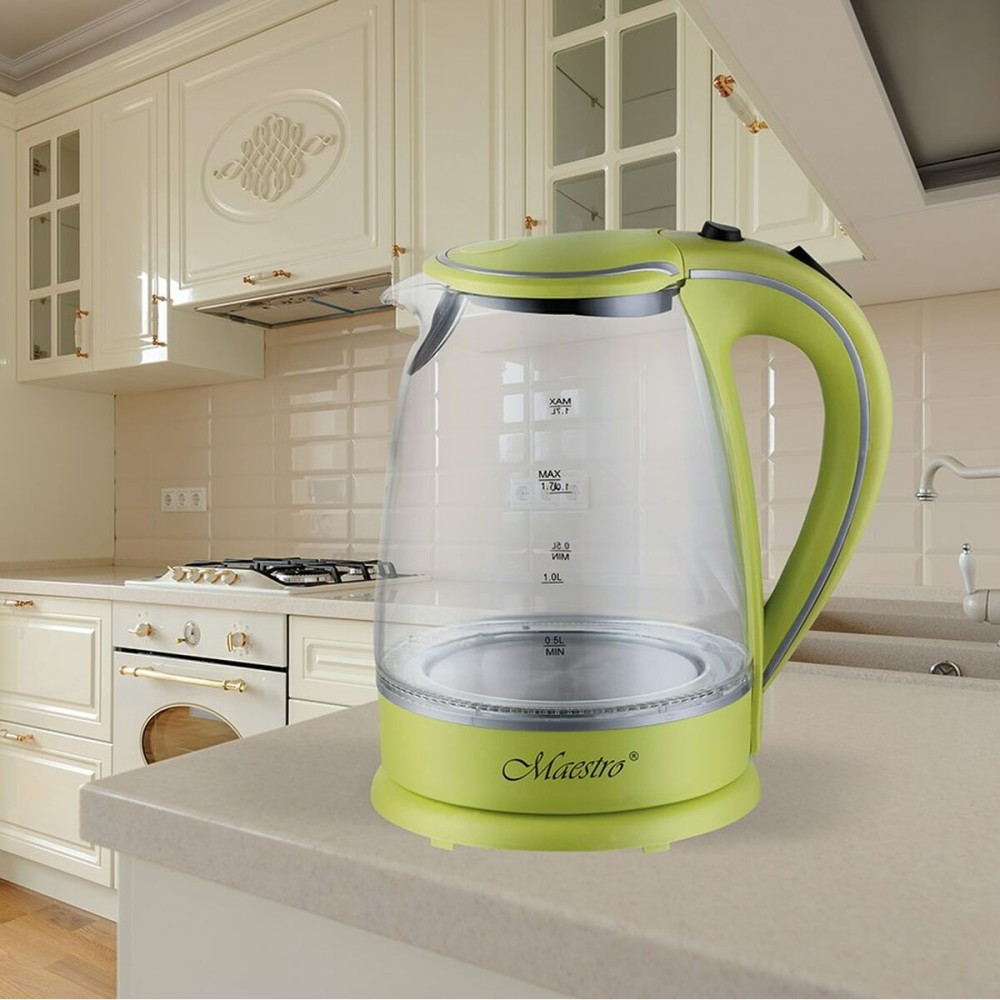Wasserkocher Feel Maestro MR-064 grün Durchsichtig Glas 2000 W 1,7 L