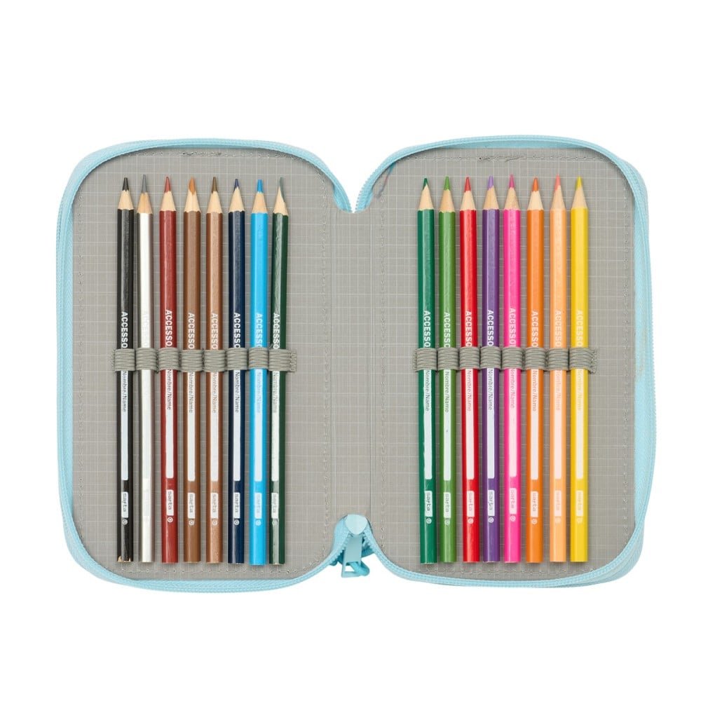 Triple Pencil Case Furby Blue 12,5 x 19,5 x 5,5 cm 37 Pieces