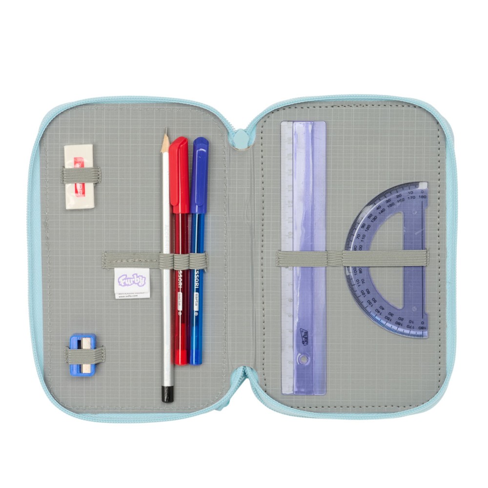Triple Pencil Case Furby Blue 12,5 x 19,5 x 5,5 cm 37 Pieces