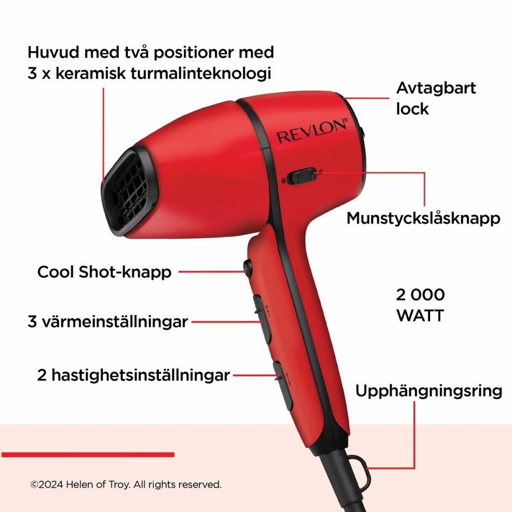 Sèche-cheveux Revlon RVDR5320E Rouge 2000 W