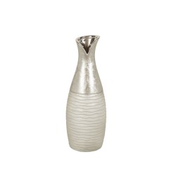 Vase Romimex Argenté Céramique 13 x 34 x 13 cm