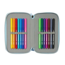 School Case with Accessories Frozen Ice magic Light Blue 12,5 x 19,5 x 5,5 cm 37 Pieces