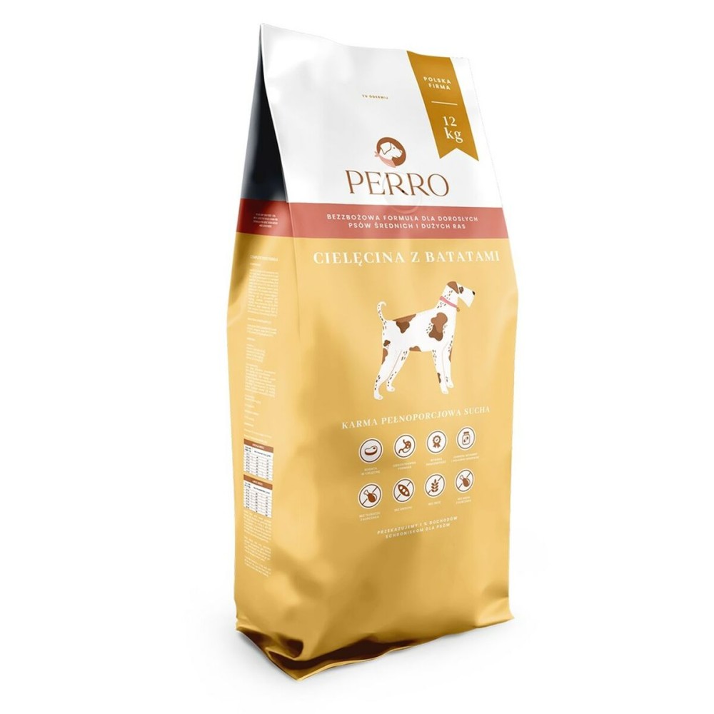 Nourriture PERRO Veal with sweet potatoes Medium and large breeds Veau 12 kg Adulte 12,7 KG