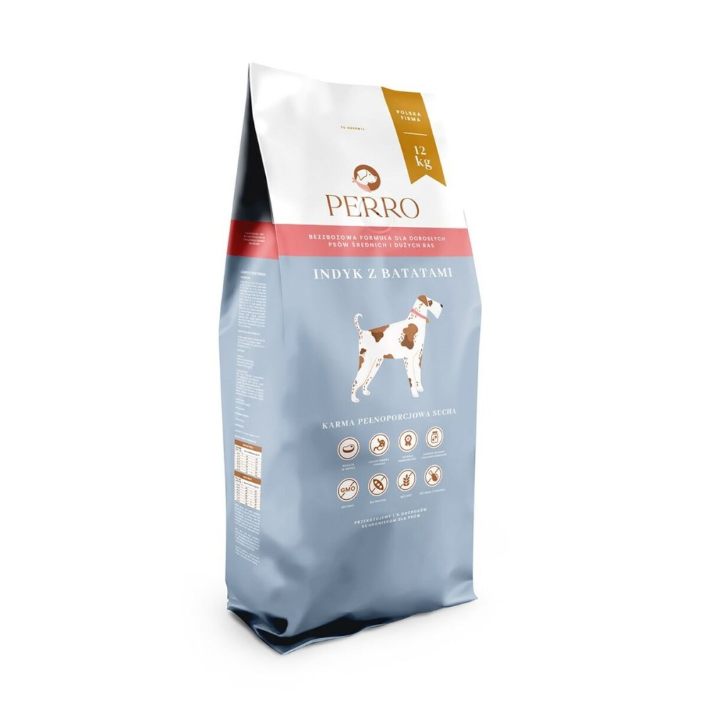 Nourriture PERRO Turkey with sweet potatoes Medium and large breeds Dinde 12 kg Adulte 12,7 KG