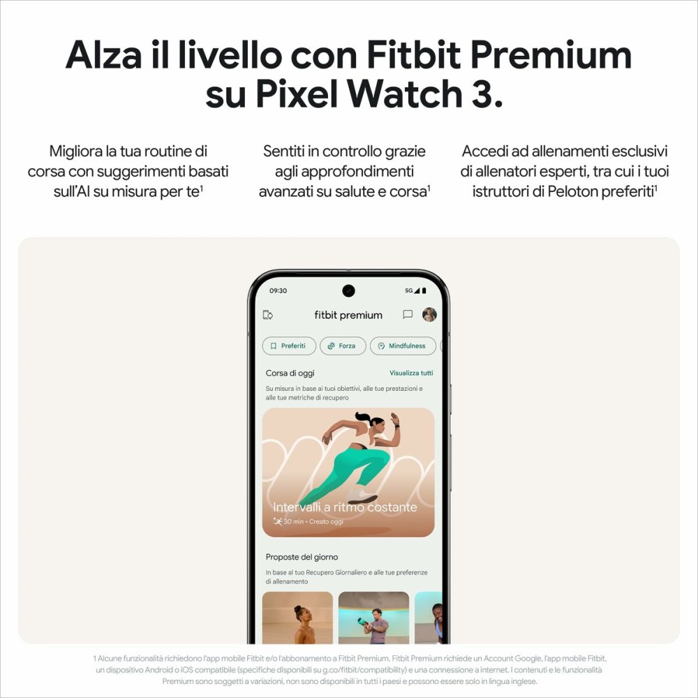 Smartwatch Google Schwarz Silberfarben 41 mm
