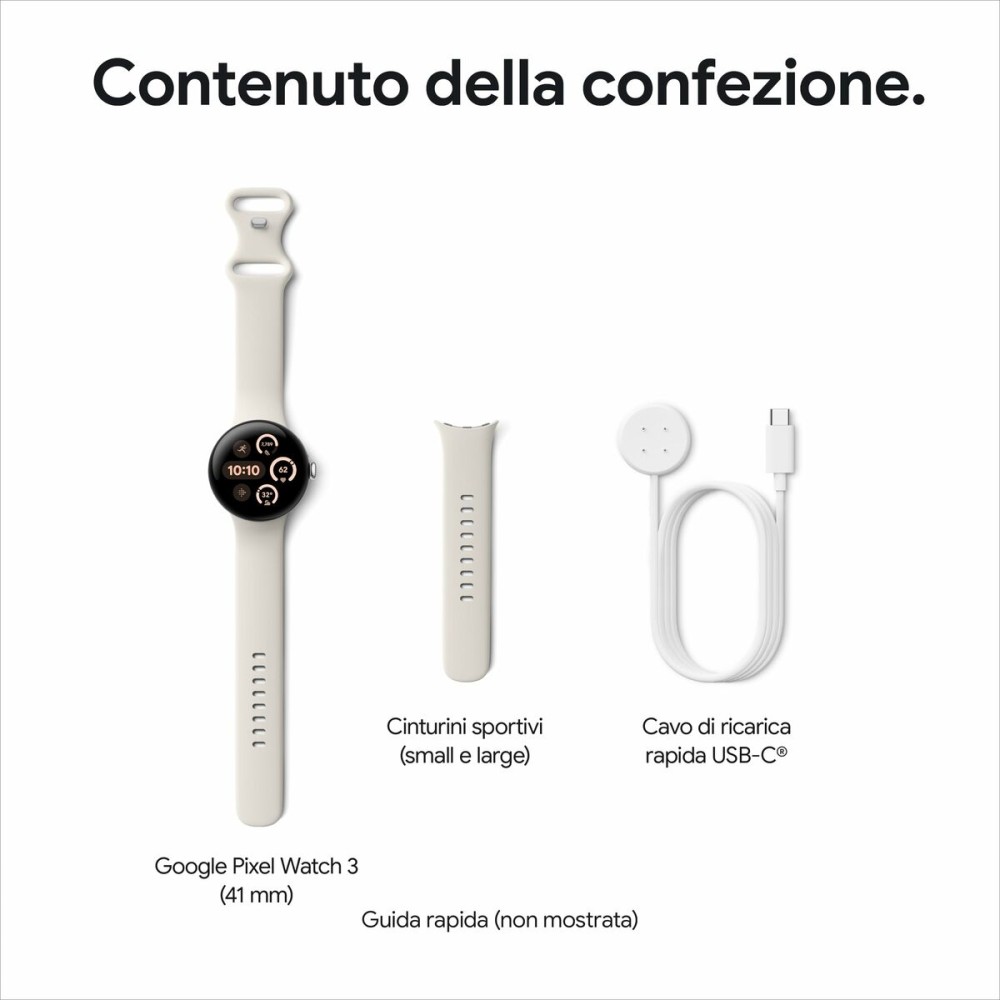 Smartwatch Google Schwarz Silberfarben 41 mm