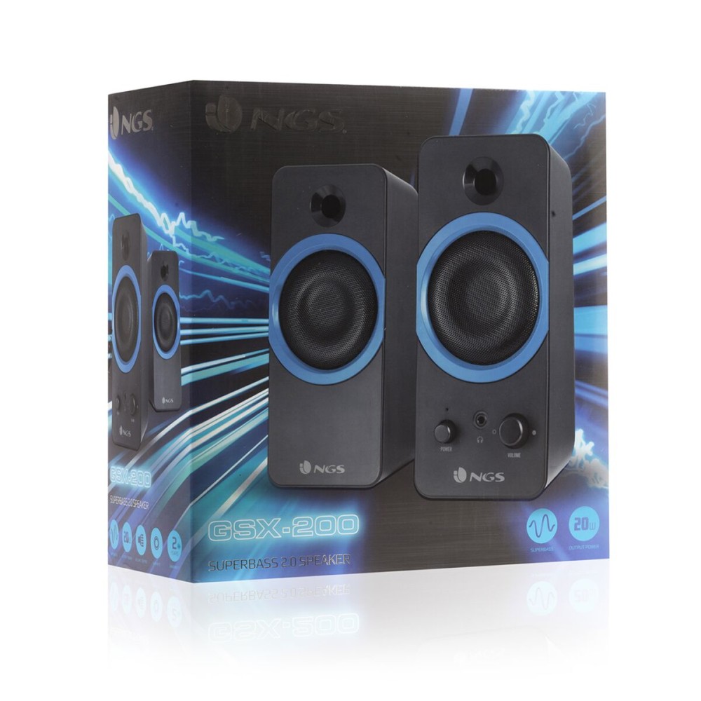 Haut-parleurs pour jeu NGS GSX200 Noir 20 W